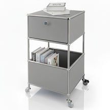 Metallregal | Concept Epure MK-145 | 3-stöckiger Rollcontainer mit Schublade & Ablagen | In mehreren Farben erhältlich
