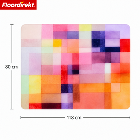Design Bodenschutzmatte | Robuste Bürostuhlunterlage aus Spezial-PVC für Büro & Homeoffice | 80 x 118 cm