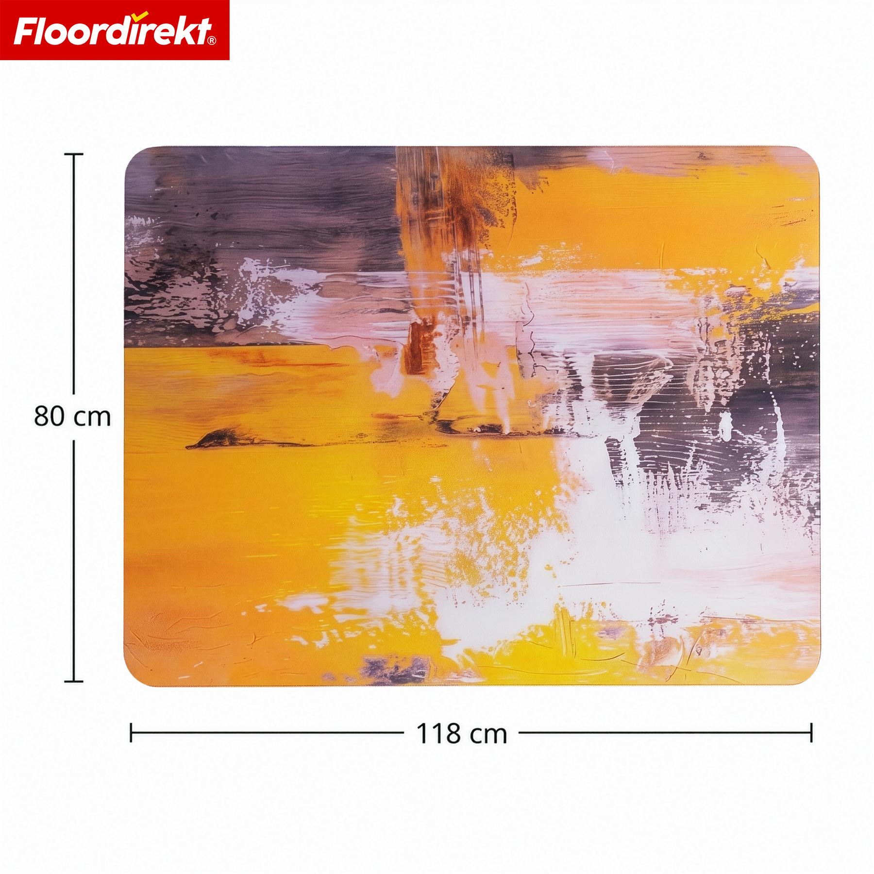 Design Bodenschutzmatte | Robuste Bürostuhlunterlage aus Spezial-PVC für Büro & Homeoffice | 80 x 118 cm