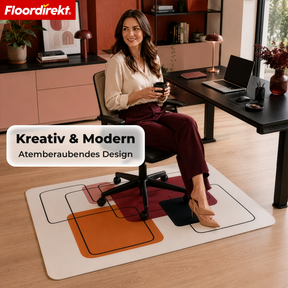 Design Bodenschutzmatte | Robuste Bürostuhlunterlage aus Spezial-PVC für Büro & Homeoffice | 80 x 118 cm