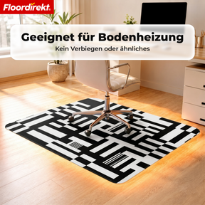 Design Bodenschutzmatte | Robuste Bürostuhlunterlage aus Spezial-PVC für Büro & Homeoffice | 80 x 118 cm