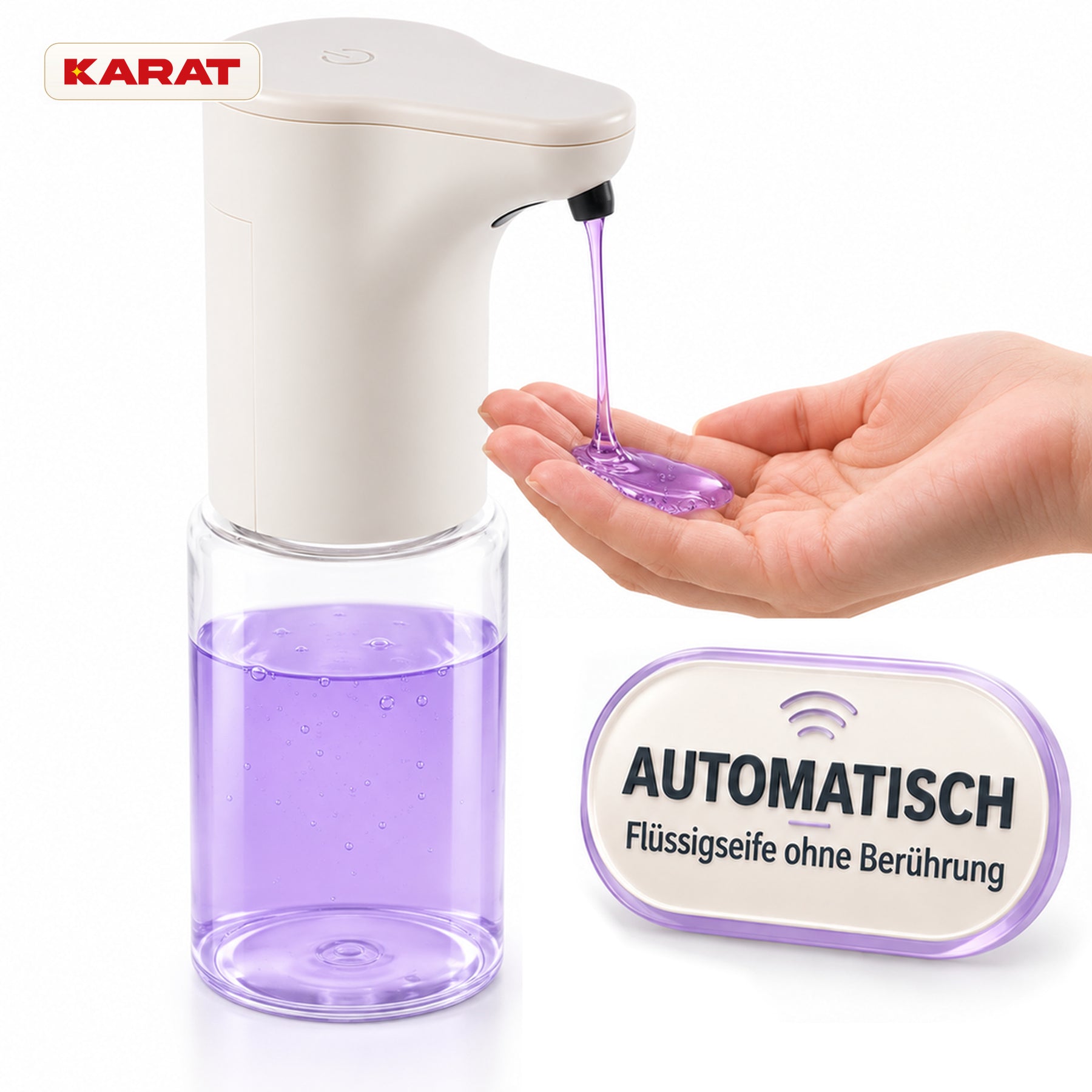 Automatischer Flüssigseifenspender | Elara | Berührungsloser Sensorspender für Flüssigseife | 300 ml | 5 Farben