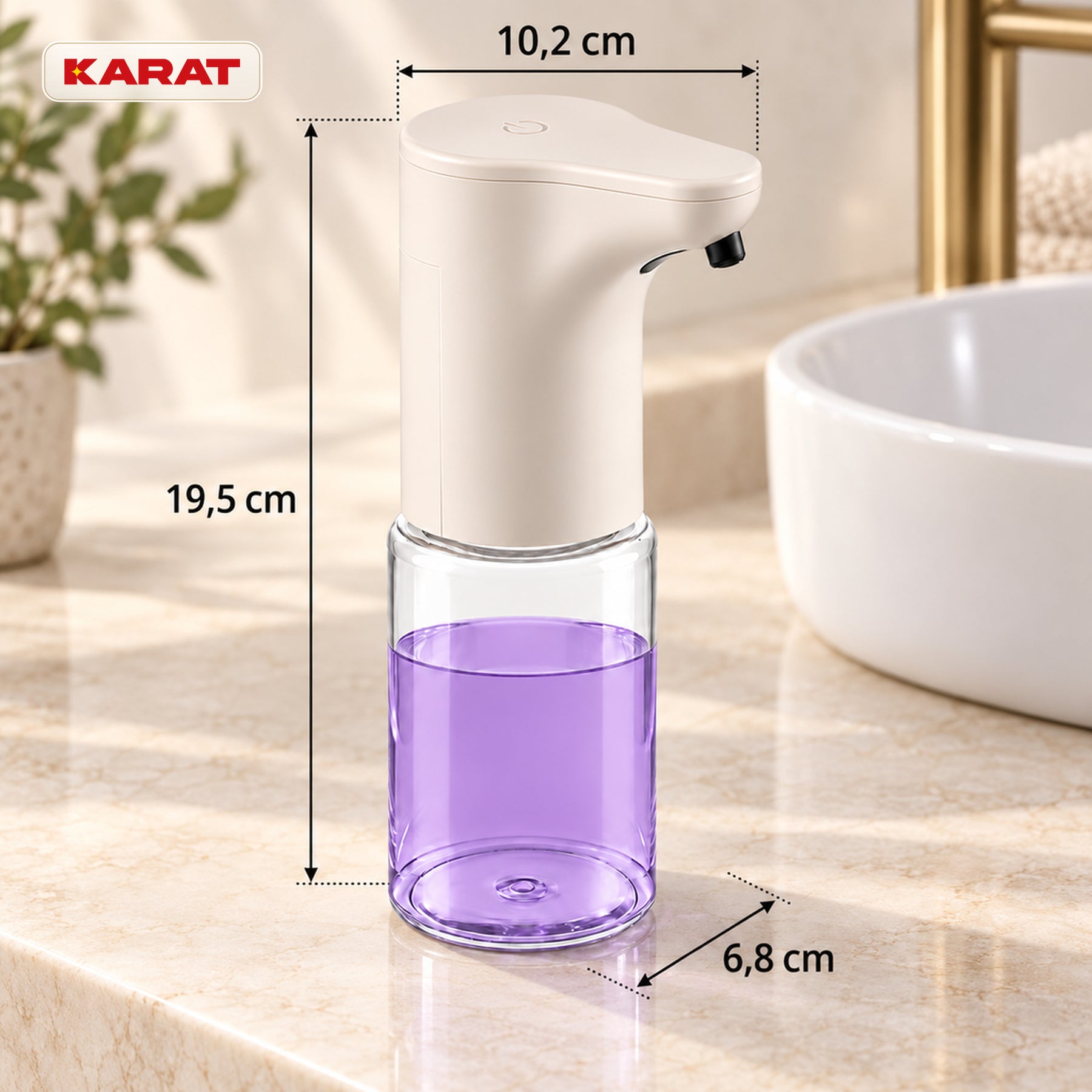 Automatischer Flüssigseifenspender | Elara | Berührungsloser Sensorspender für Flüssigseife | 300 ml | 5 Farben