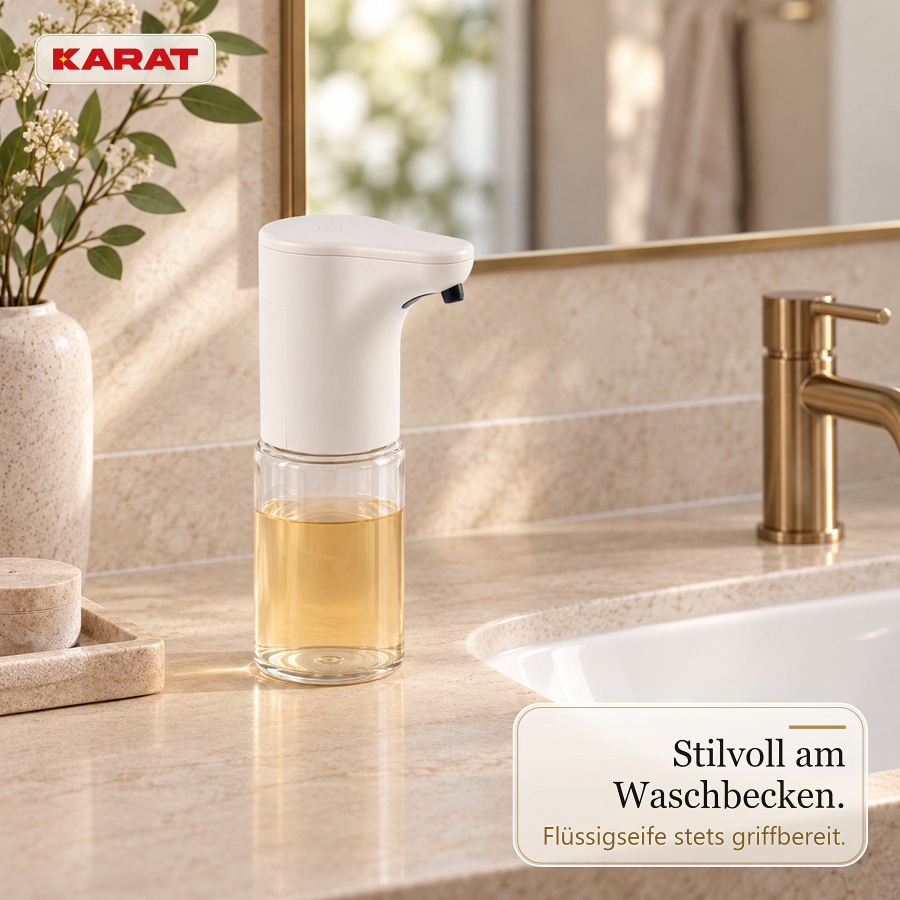 Automatischer Flüssigseifenspender | Elara | Berührungsloser Sensorspender für Flüssigseife | 300 ml | 5 Farben