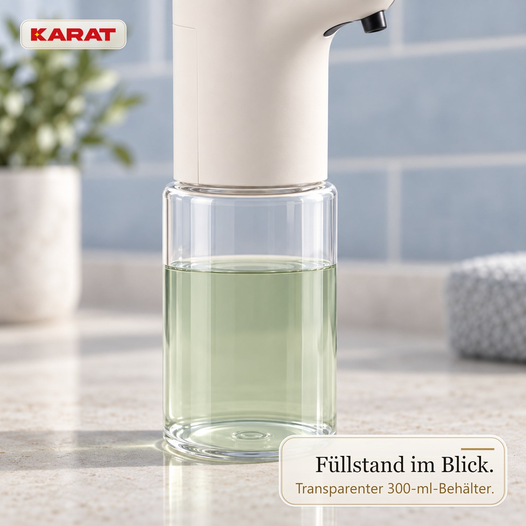 Automatischer Flüssigseifenspender | Elara | Berührungsloser Sensorspender für Flüssigseife | 300 ml | 5 Farben