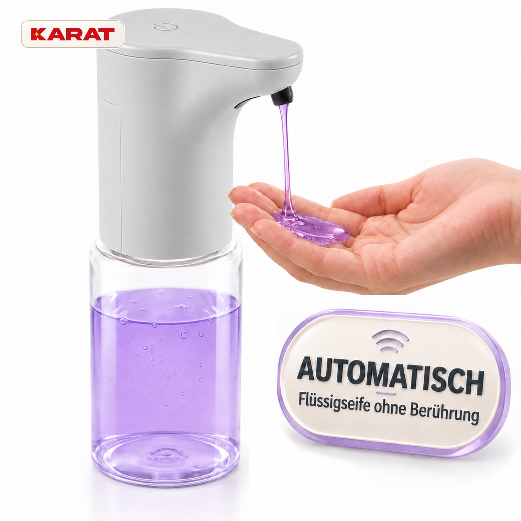 Automatischer Flüssigseifenspender | Elara | Berührungsloser Sensorspender für Flüssigseife | 300 ml | 5 Farben