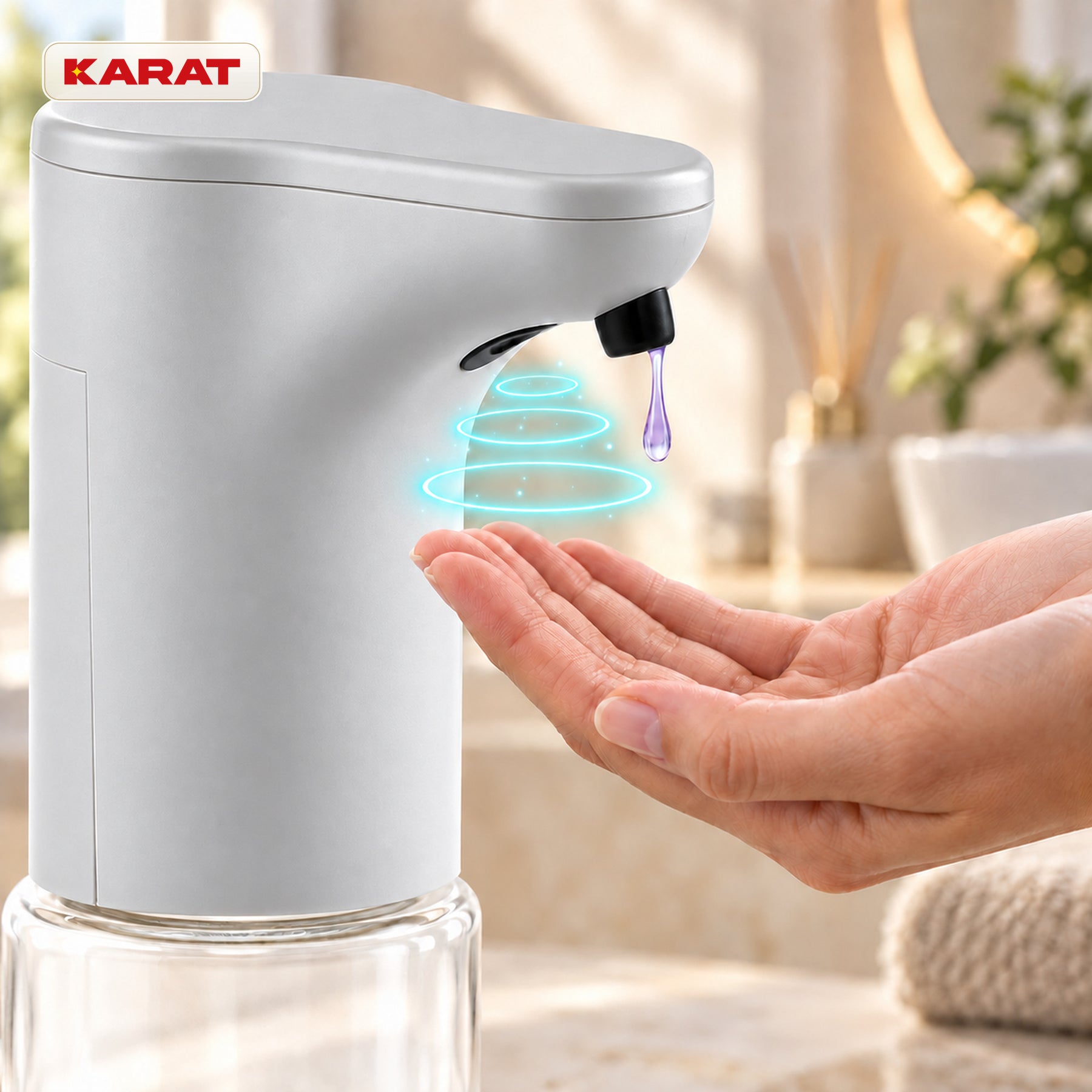 Automatischer Flüssigseifenspender | Elara | Berührungsloser Sensorspender für Flüssigseife | 300 ml | 5 Farben