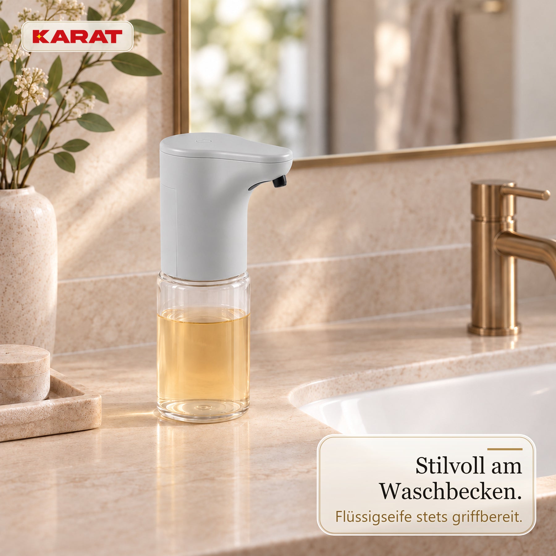 Automatischer Flüssigseifenspender | Elara | Berührungsloser Sensorspender für Flüssigseife | 300 ml | 5 Farben