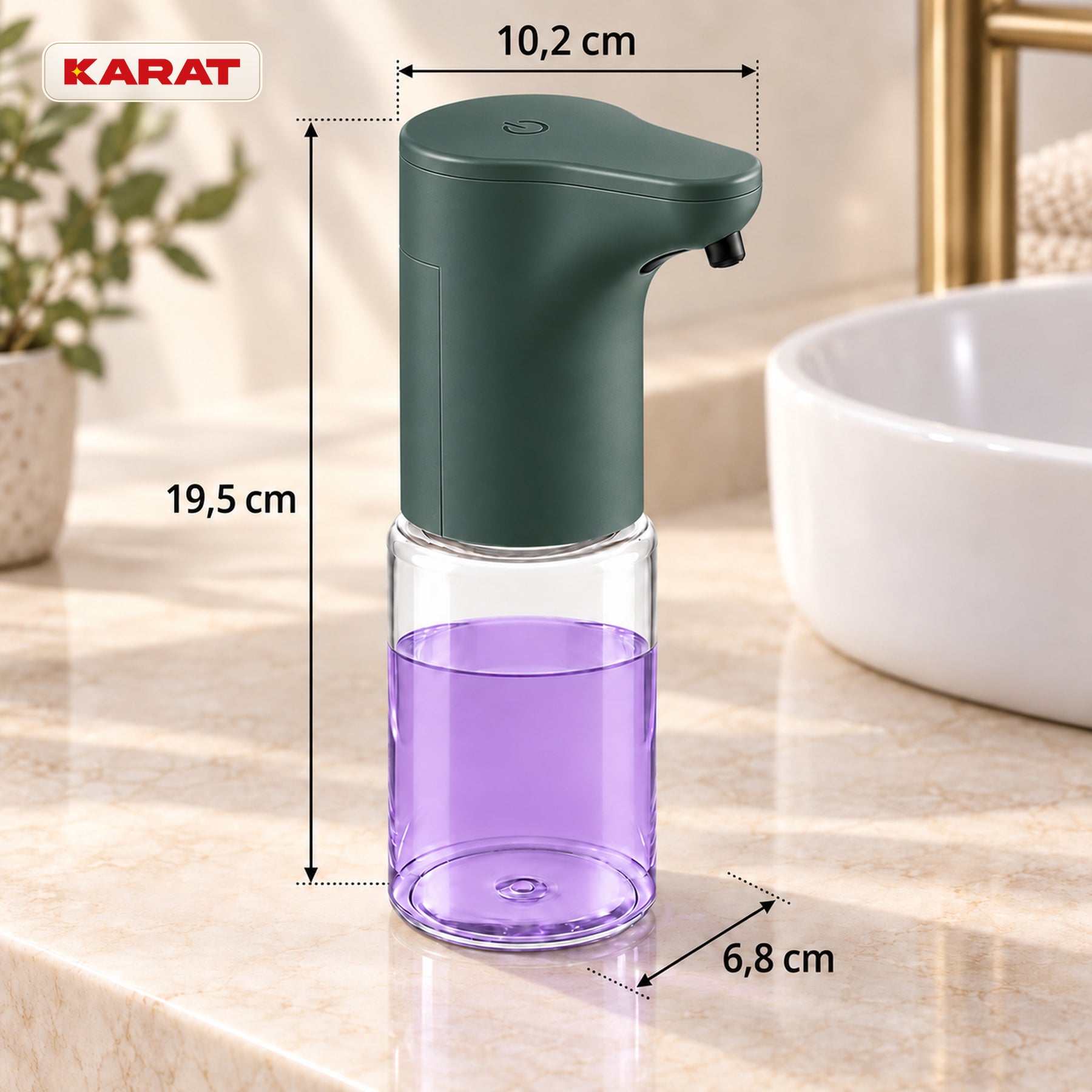 Automatischer Flüssigseifenspender | Elara | Berührungsloser Sensorspender für Flüssigseife | 300 ml | 5 Farben
