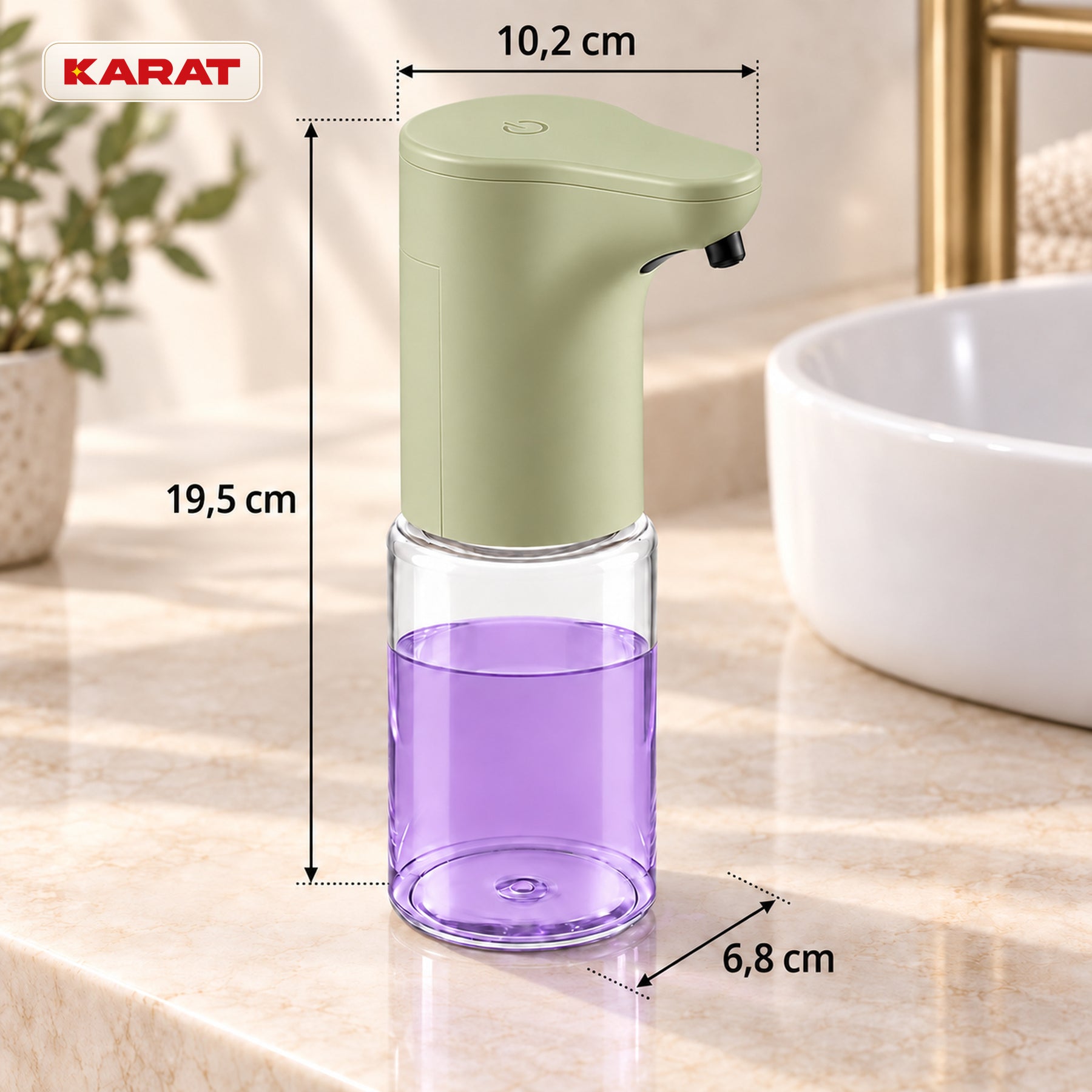 Automatischer Flüssigseifenspender | Elara | Berührungsloser Sensorspender für Flüssigseife | 300 ml | 5 Farben