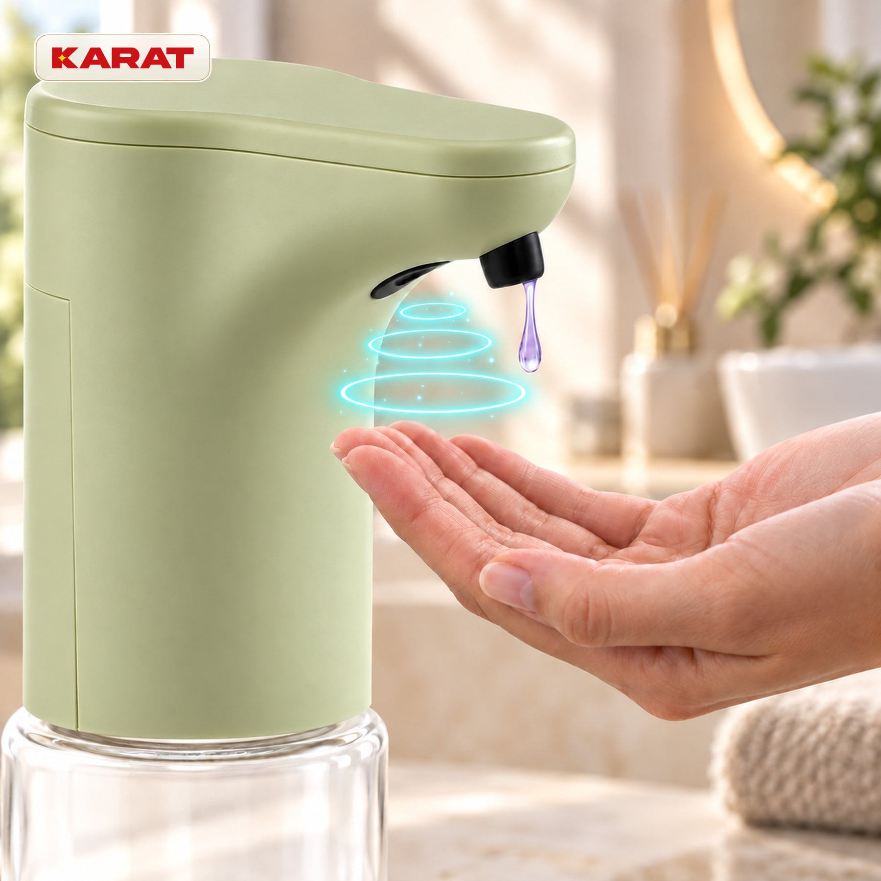 Automatischer Flüssigseifenspender | Elara | Berührungsloser Sensorspender für Flüssigseife | 300 ml | 5 Farben