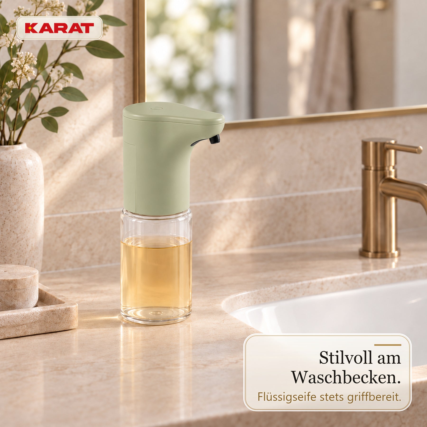 Automatischer Flüssigseifenspender | Elara | Berührungsloser Sensorspender für Flüssigseife | 300 ml | 5 Farben