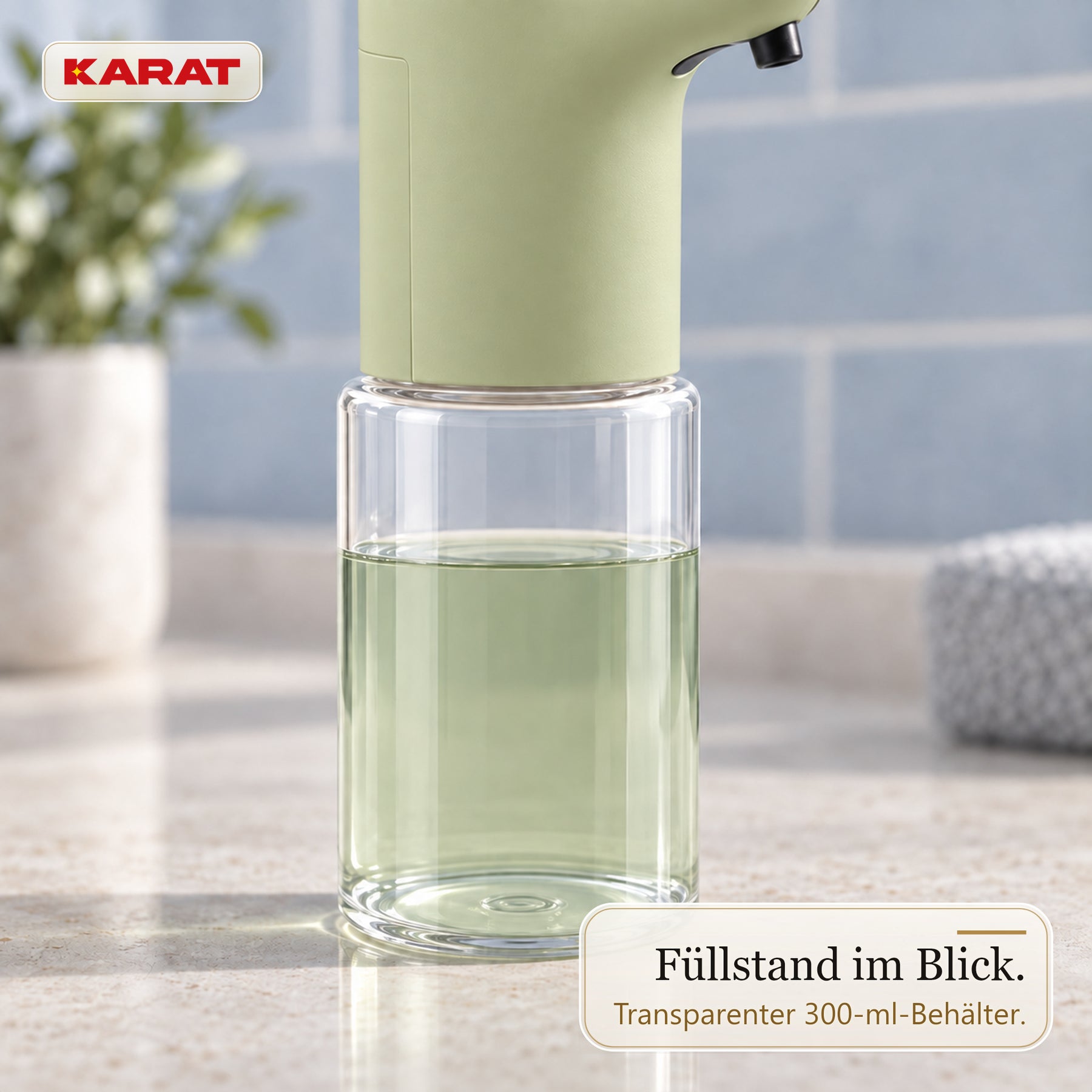 Automatischer Flüssigseifenspender | Elara | Berührungsloser Sensorspender für Flüssigseife | 300 ml | 5 Farben