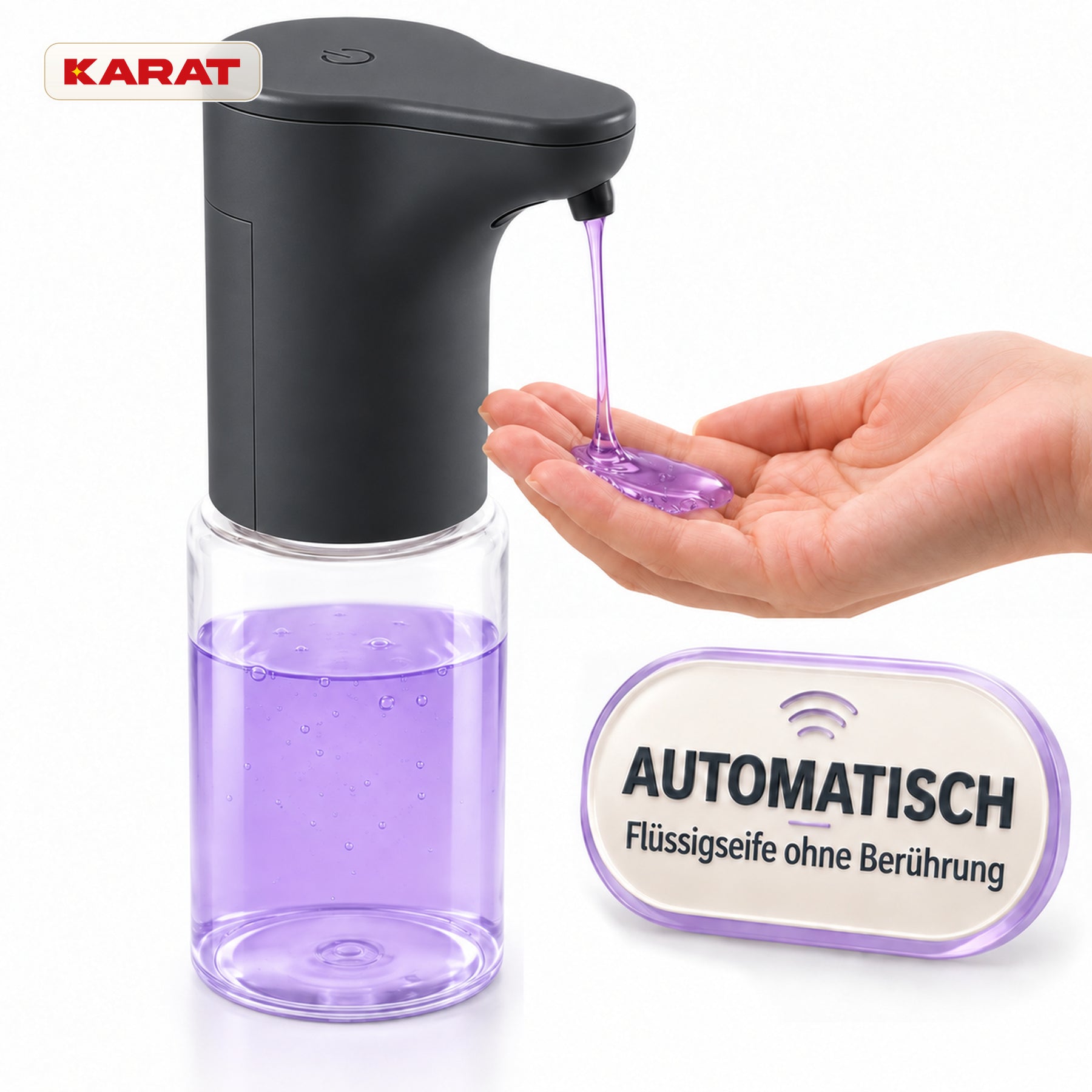 Automatischer Flüssigseifenspender | Elara | Berührungsloser Sensorspender für Flüssigseife | 300 ml | 5 Farben