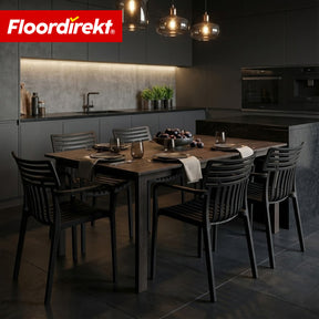 Gartenstuhl | Sitwell | Stapelbarer Designstuhl wetterfest & UV-beständig für Garten, Balkon & Terrasse