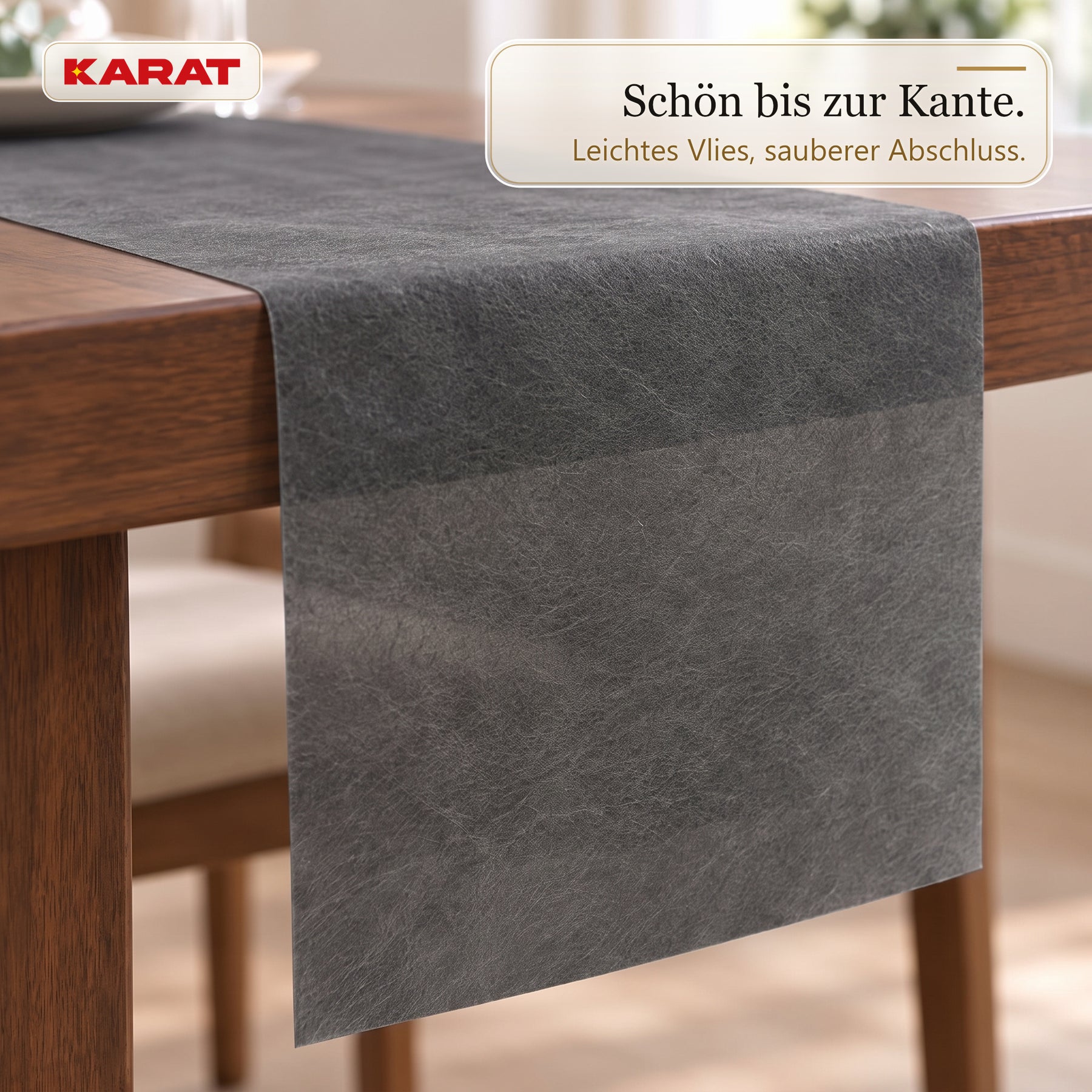 Tischläufer | Grace | Mattes Dekovlies aus PET-Fasern | 30 cm x 25 m Rolle | 16 Farben