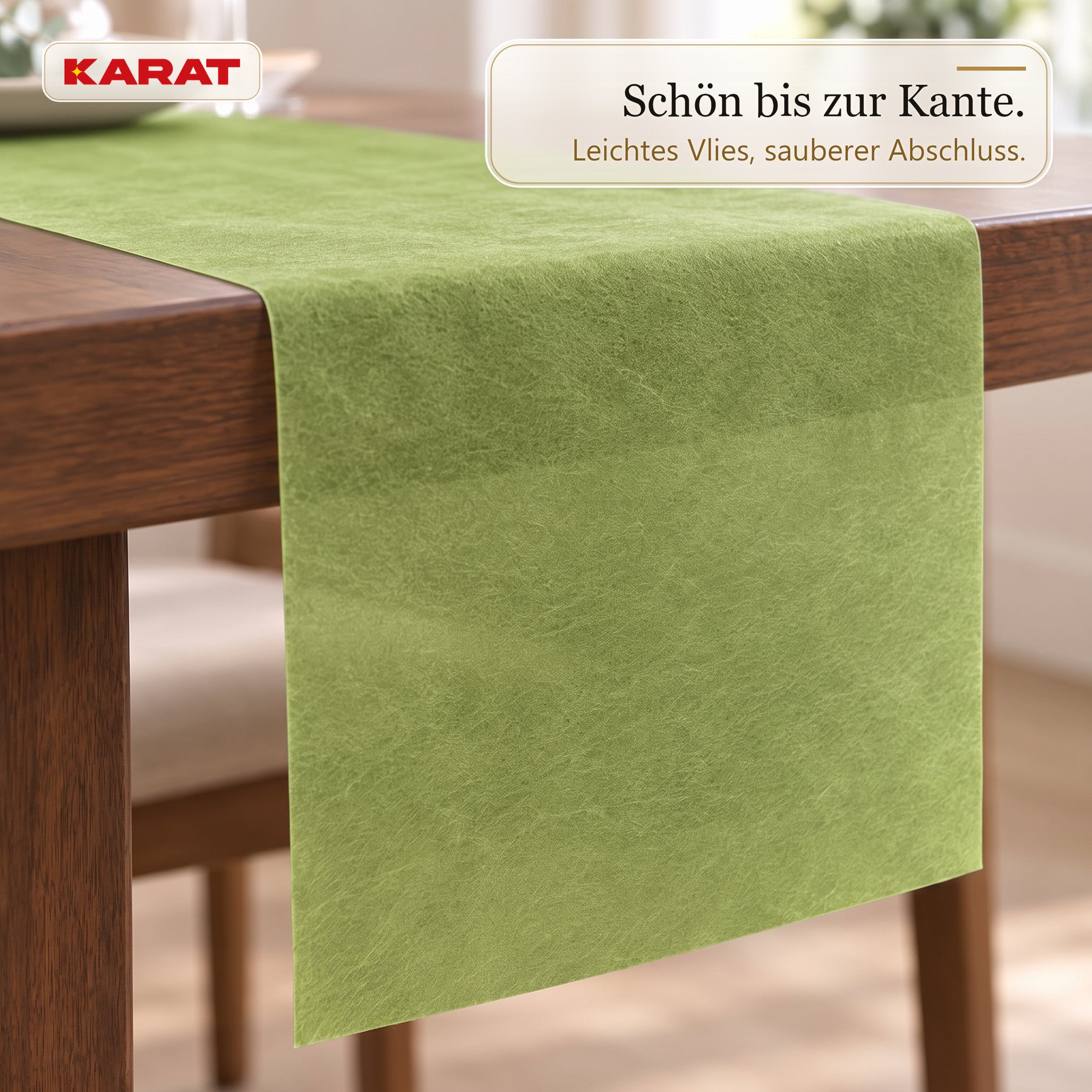 Tischläufer | Grace | Mattes Dekovlies aus PET-Fasern | 30 cm x 25 m Rolle | 16 Farben