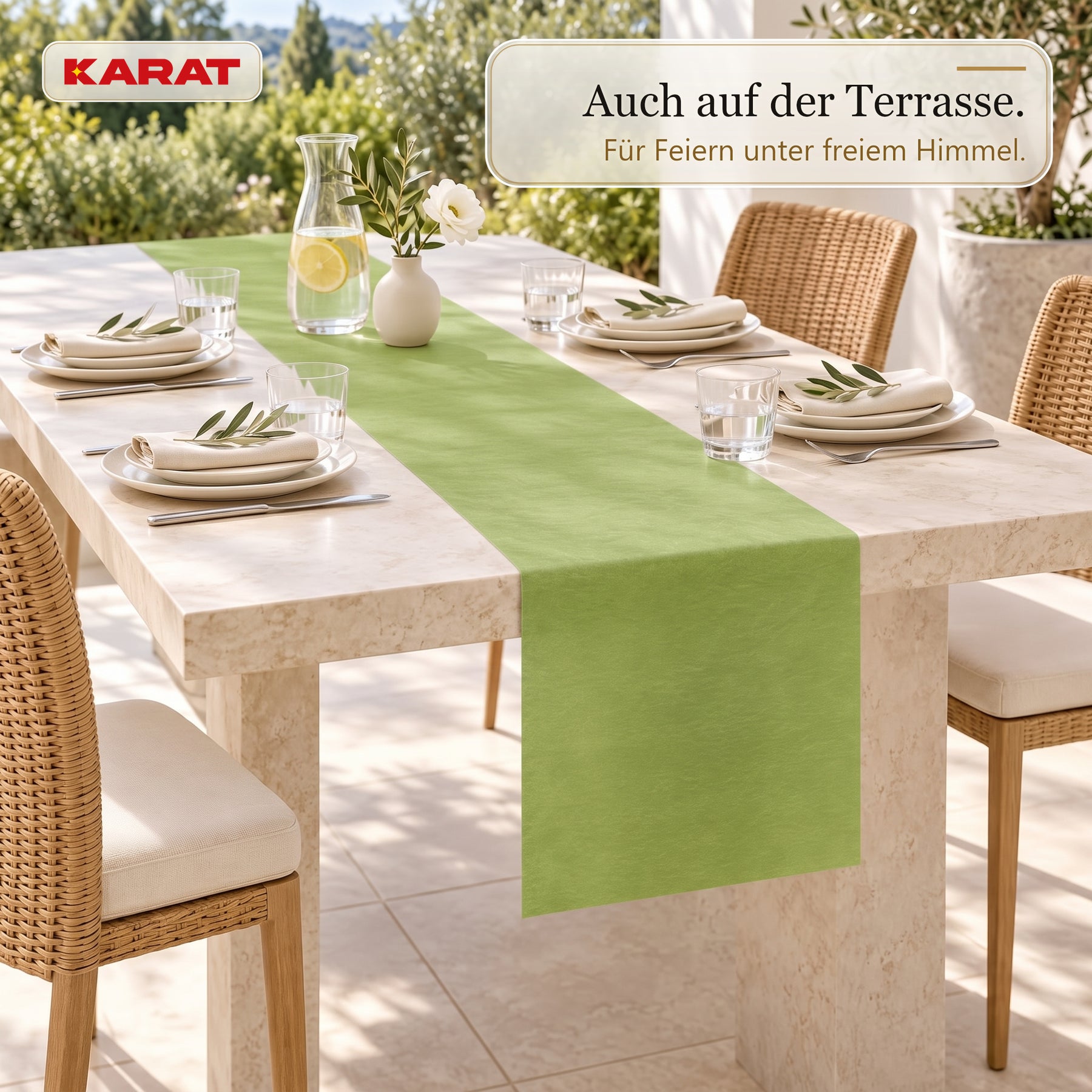 Tischläufer | Grace | Mattes Dekovlies aus PET-Fasern | 30 cm x 25 m Rolle | 16 Farben