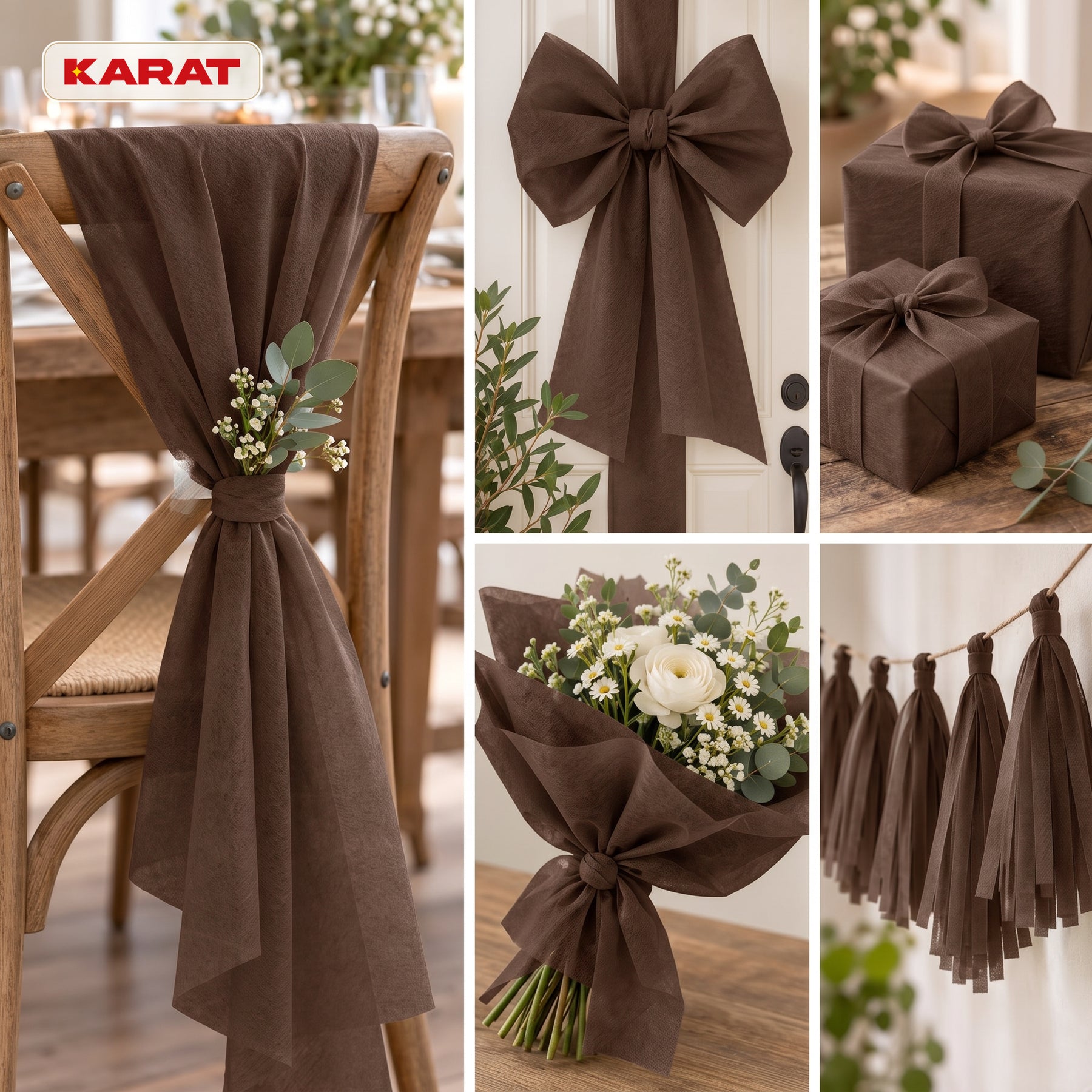 Tischläufer | Grace | Mattes Dekovlies aus PET-Fasern | 30 cm x 25 m Rolle | 16 Farben