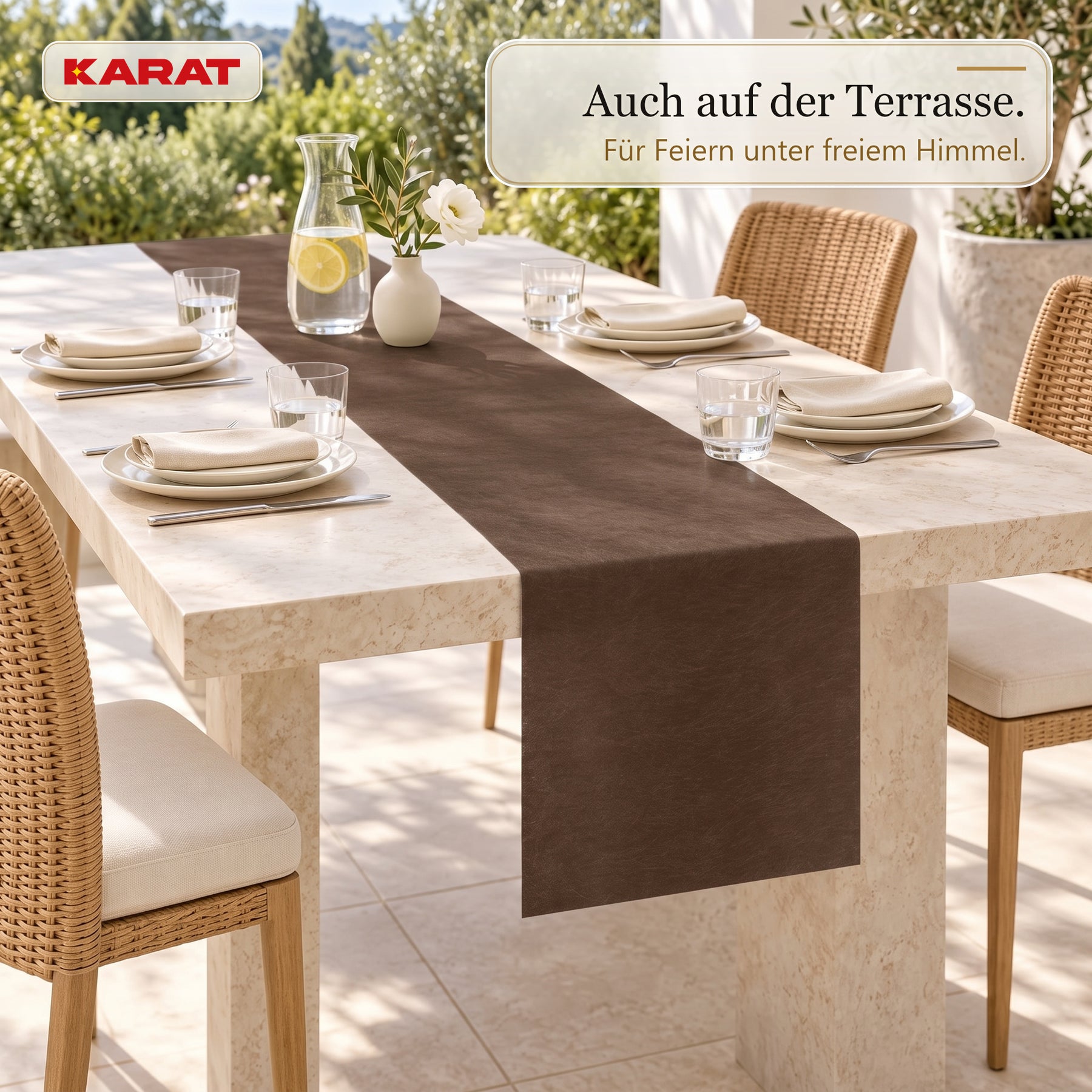 Tischläufer | Grace | Mattes Dekovlies aus PET-Fasern | 30 cm x 25 m Rolle | 16 Farben