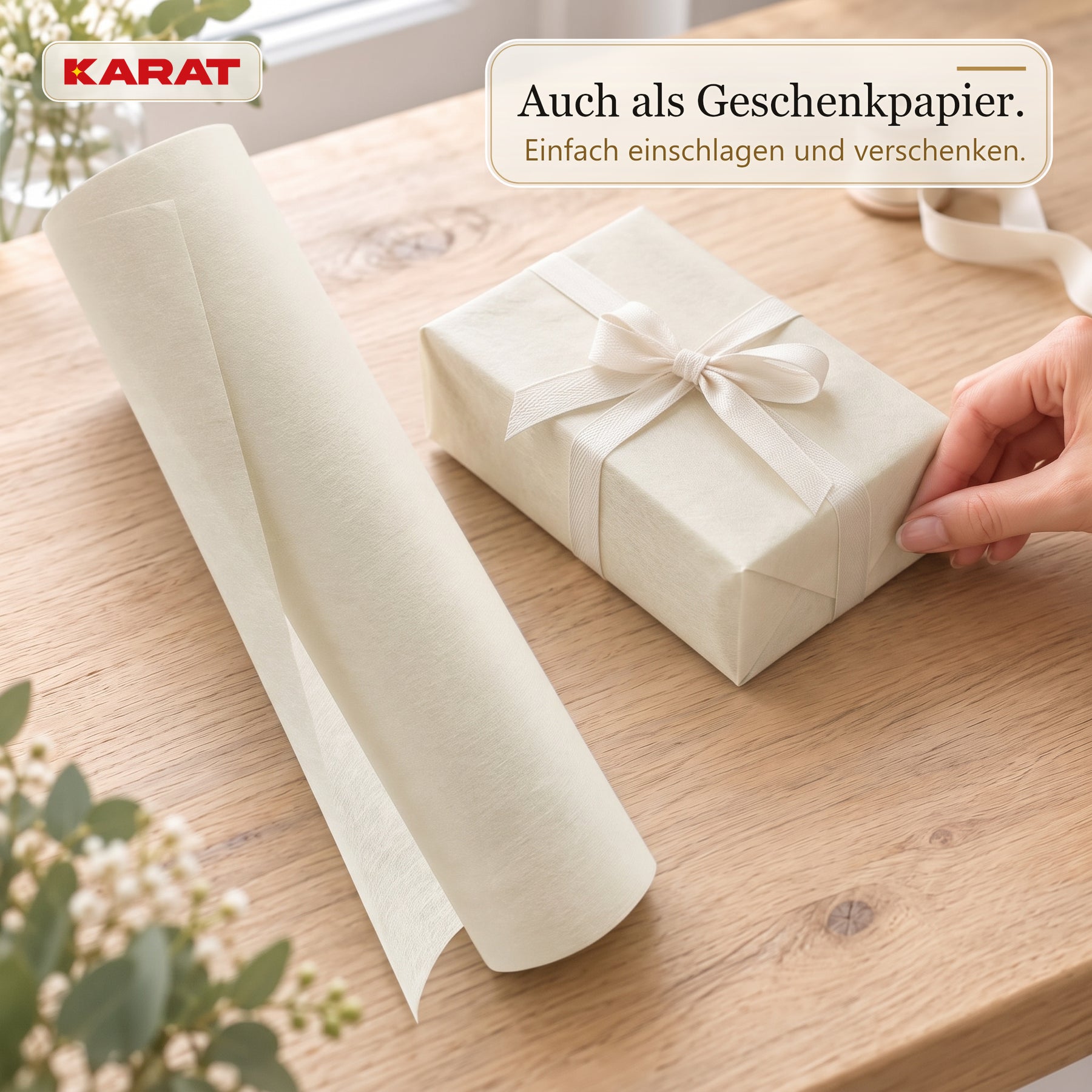 Tischläufer | Grace | Mattes Dekovlies aus PET-Fasern | 30 cm x 25 m Rolle | 16 Farben