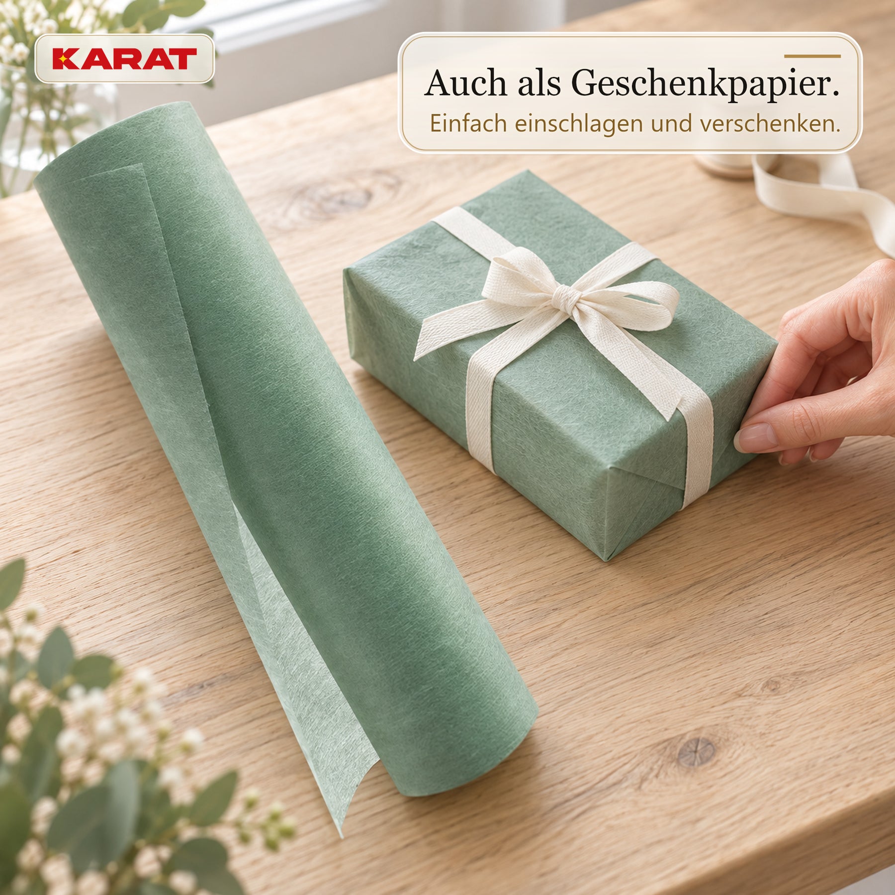 Tischläufer | Grace | Mattes Dekovlies aus PET-Fasern | 30 cm x 25 m Rolle | 16 Farben