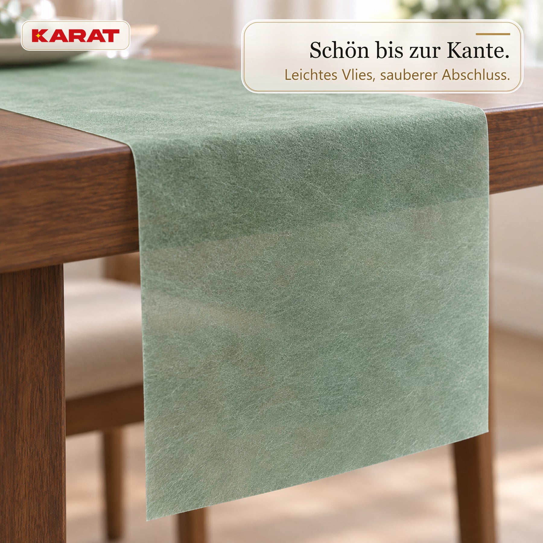 Tischläufer | Grace | Mattes Dekovlies aus PET-Fasern | 30 cm x 25 m Rolle | 16 Farben