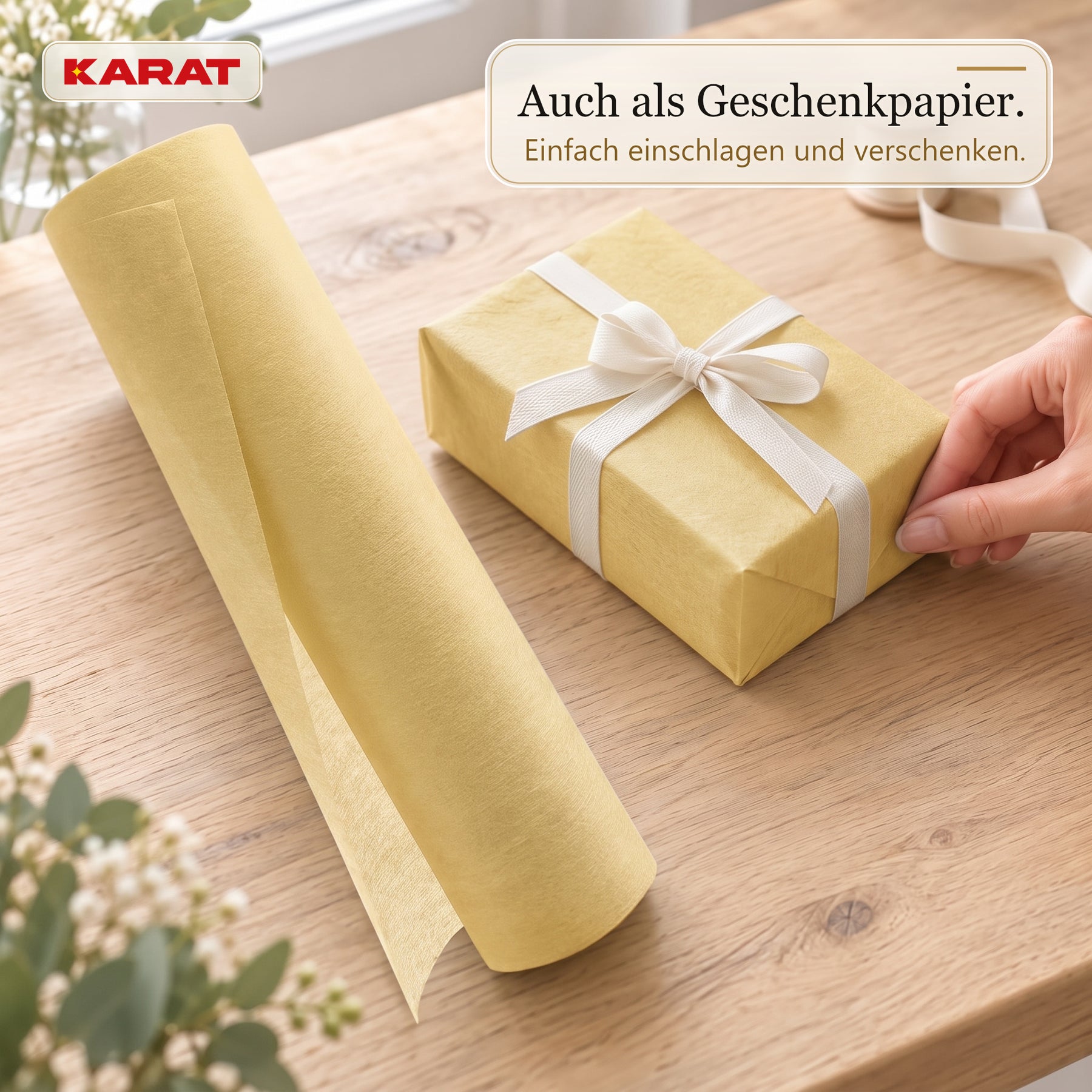 Tischläufer | Grace | Mattes Dekovlies aus PET-Fasern | 30 cm x 25 m Rolle | 16 Farben