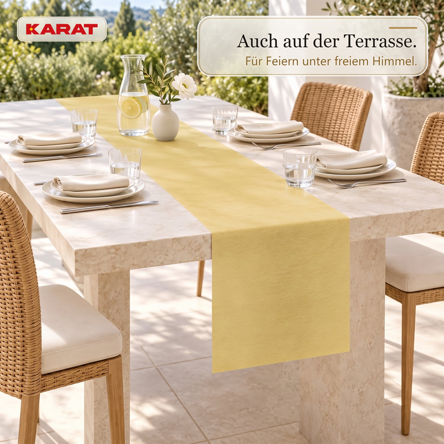 Tischläufer | Grace | Mattes Dekovlies aus PET-Fasern | 30 cm x 25 m Rolle | 16 Farben