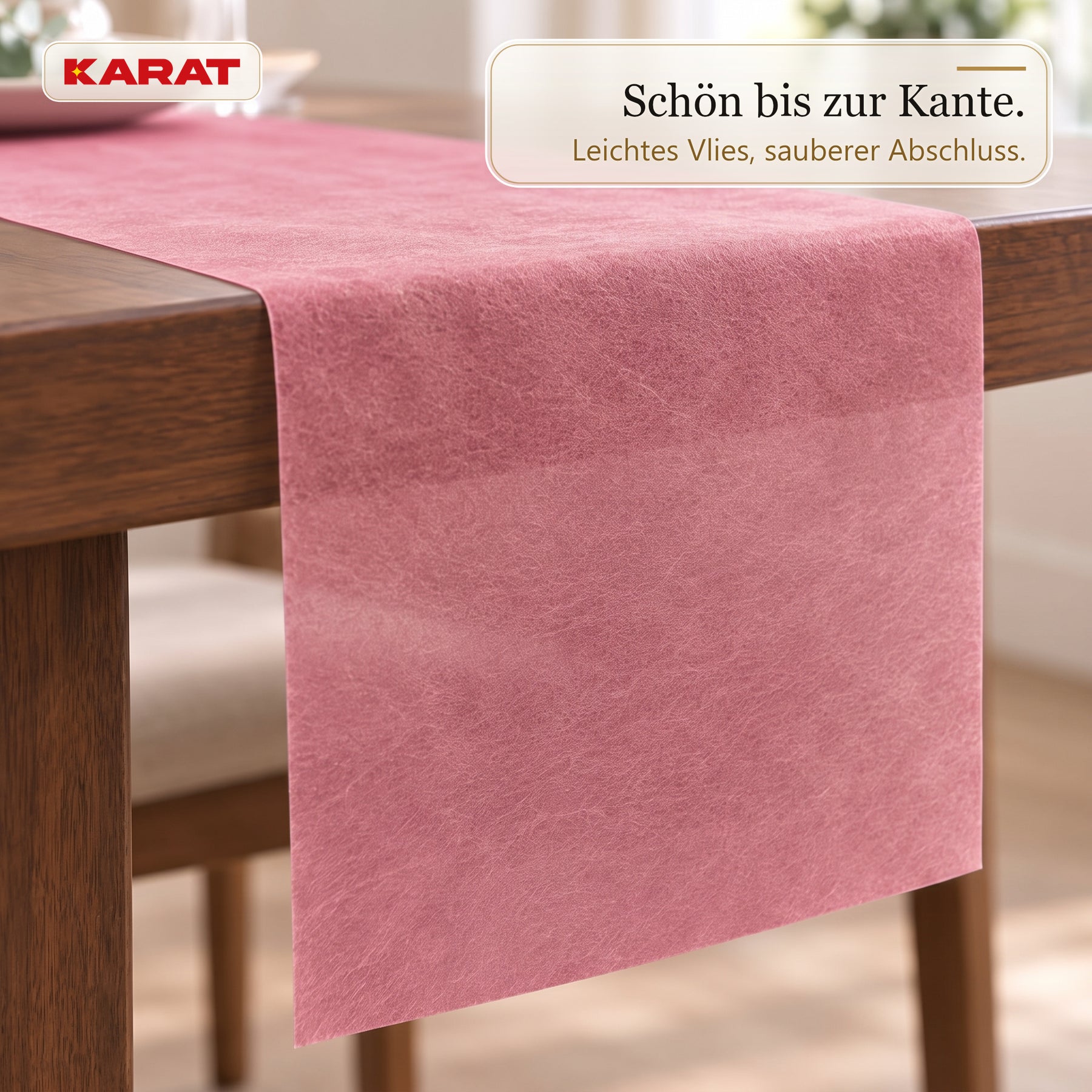 Tischläufer | Grace | Mattes Dekovlies aus PET-Fasern | 30 cm x 25 m Rolle | 16 Farben