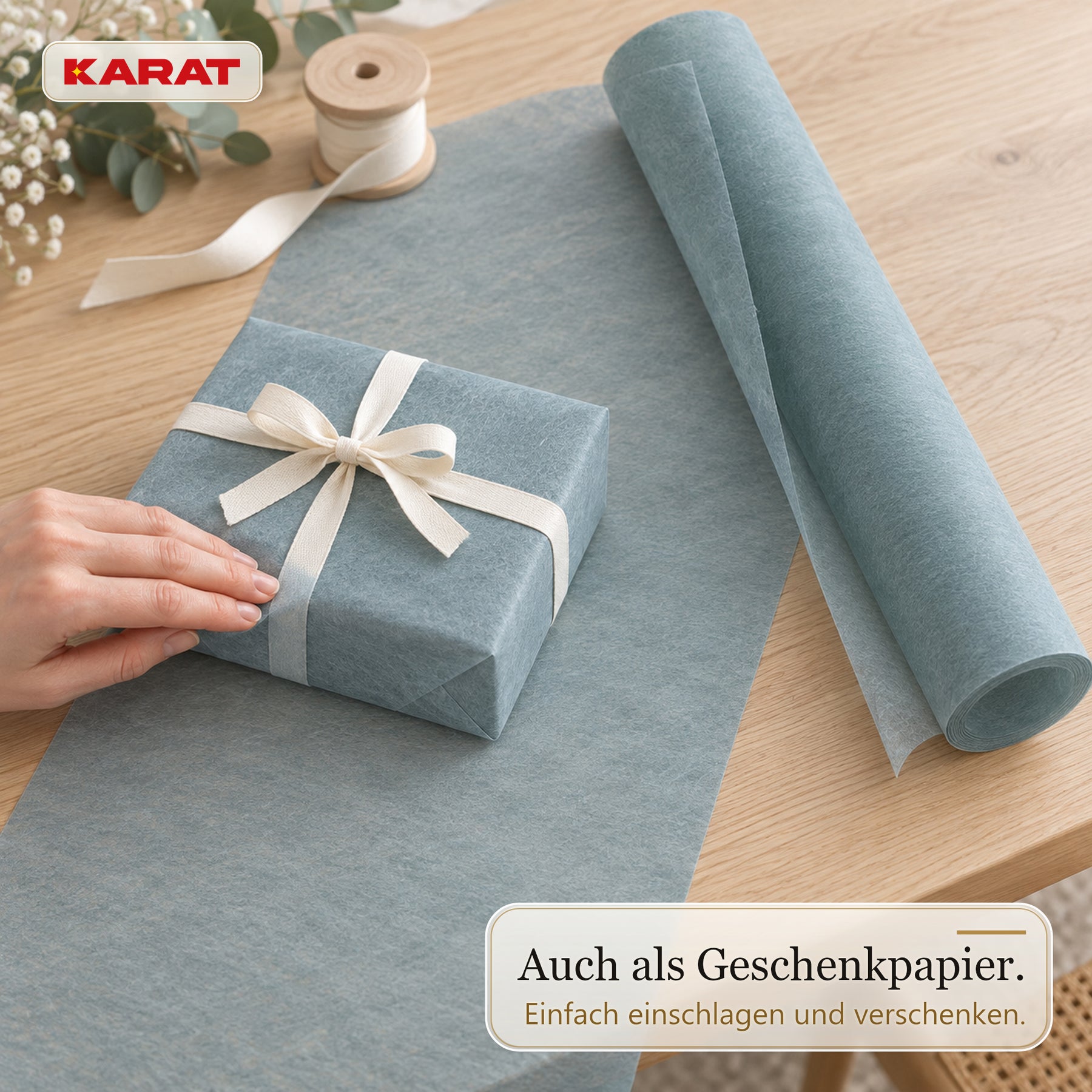 Tischläufer | Grace | Mattes Dekovlies aus PET-Fasern | 30 cm x 25 m Rolle | 16 Farben