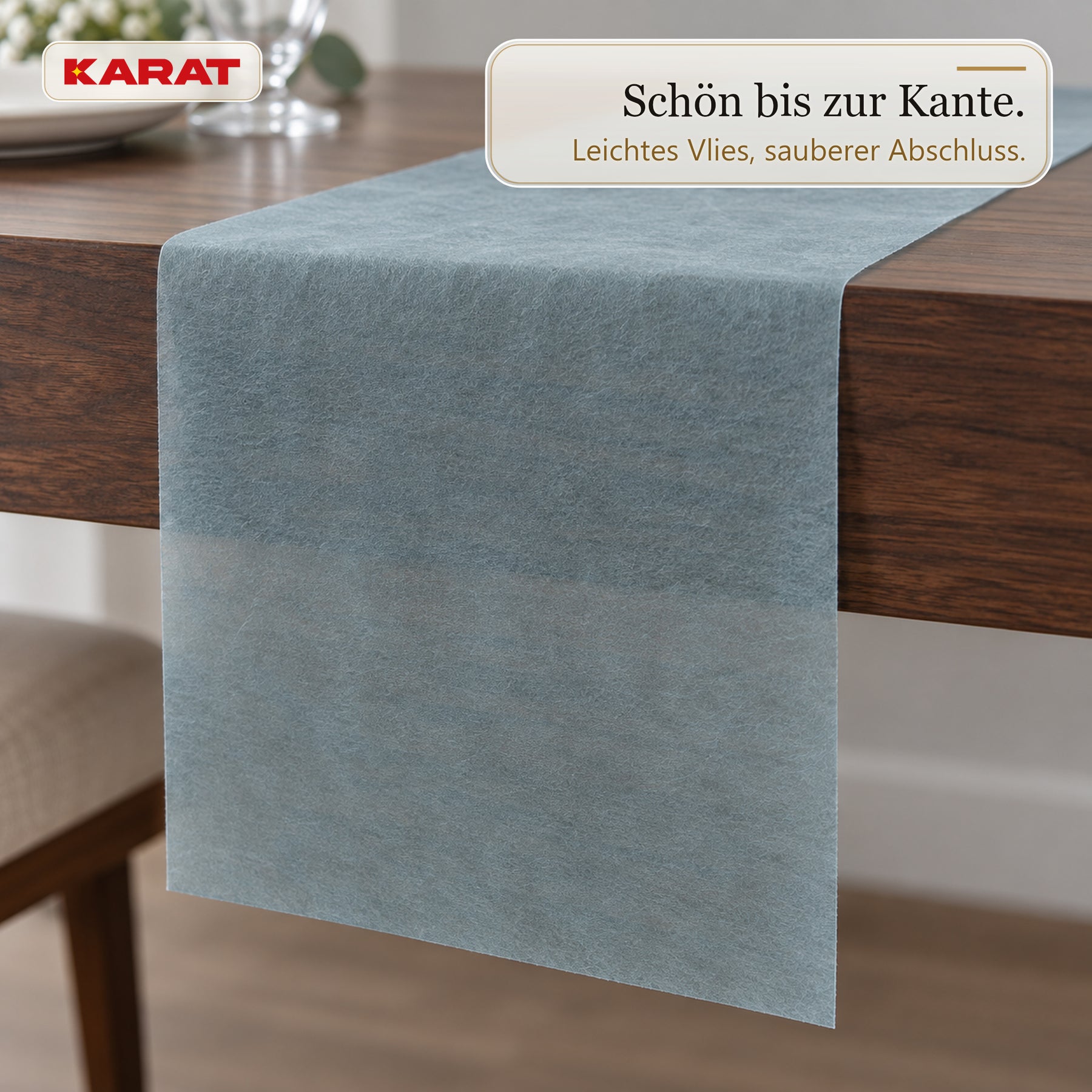 Tischläufer | Grace | Mattes Dekovlies aus PET-Fasern | 30 cm x 25 m Rolle | 16 Farben