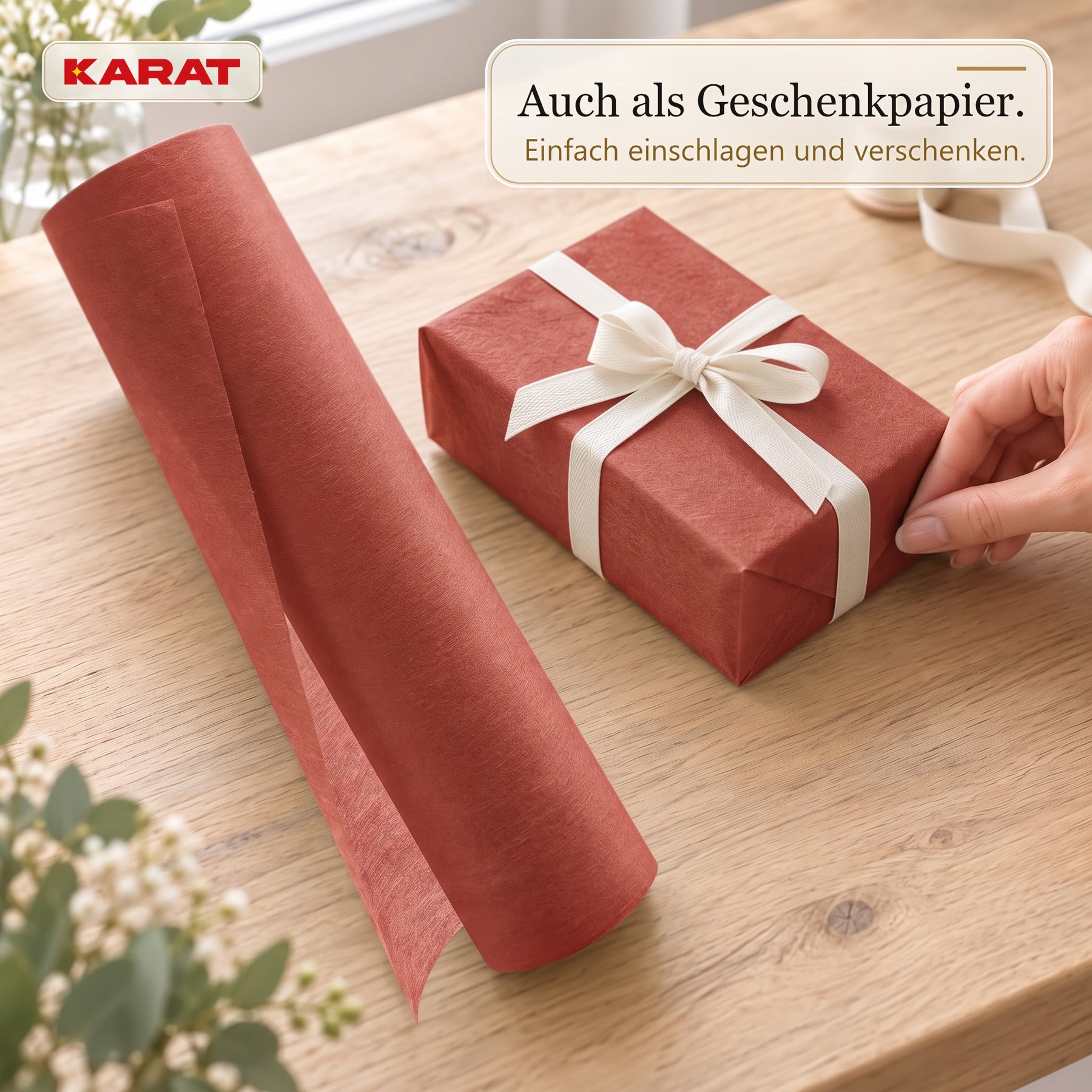Tischläufer | Grace | Mattes Dekovlies aus PET-Fasern | 30 cm x 25 m Rolle | 16 Farben