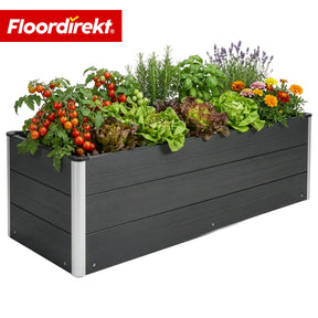 WPC-Hochbeet | Paros | Anthrazit | Wetterbeständig & langlebig | Für Garten & Terrasse | Verschiedene Größen