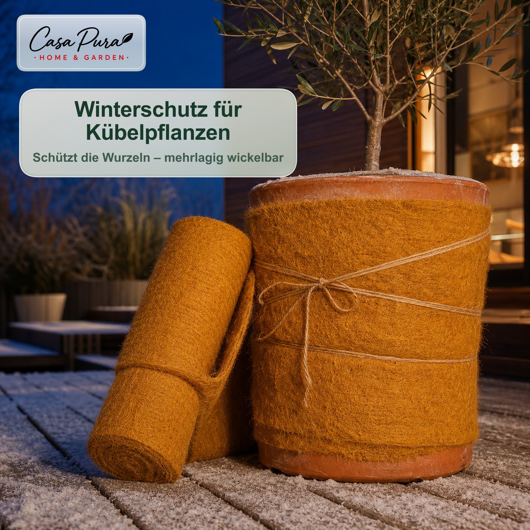 Kokosmatte auf Maß | 100 % Kokosfaser | Winterschutz & Pflanzenschutz | 100 cm breit