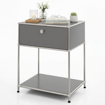Metallregal | Concept Epure MK-139 | Beistell- & Aufbewahrungsregal mit Schublade & Ablagen | In mehreren Farben erhältlich