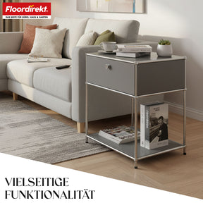 Metallregal | Concept Epure MK-139 | Beistell- & Aufbewahrungsregal mit Schublade & Ablagen | In mehreren Farben erhältlich