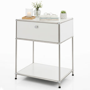 Metallregal | Concept Epure MK-139 | Beistell- & Aufbewahrungsregal mit Schublade & Ablagen | In mehreren Farben erhältlich