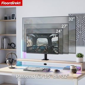 Monitorarm | Flexibel verstellbare Monitorhalterung mit Tischklemme für 1 oder 2 Monitore