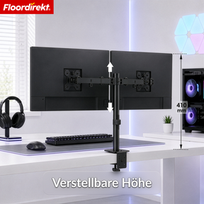 Monitorarm | Flexibel verstellbare Monitorhalterung mit Tischklemme für 1 oder 2 Monitore