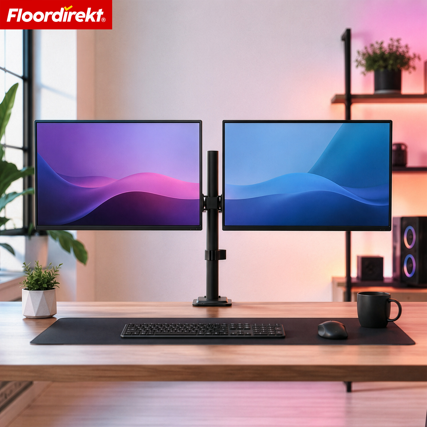 Monitorarm | Flexibel verstellbare Monitorhalterung mit Tischklemme für 1 oder 2 Monitore