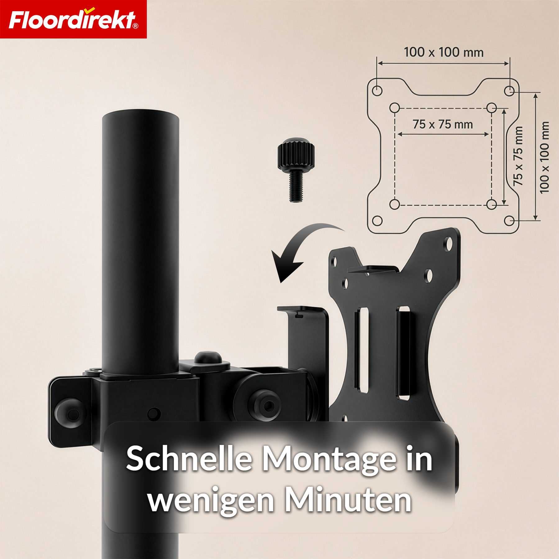 Monitorarm | Flexibel verstellbare Monitorhalterung mit Tischklemme für 1 oder 2 Monitore