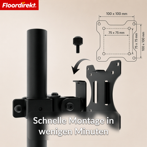 Monitorarm | Flexibel verstellbare Monitorhalterung mit Tischklemme für 1 oder 2 Monitore