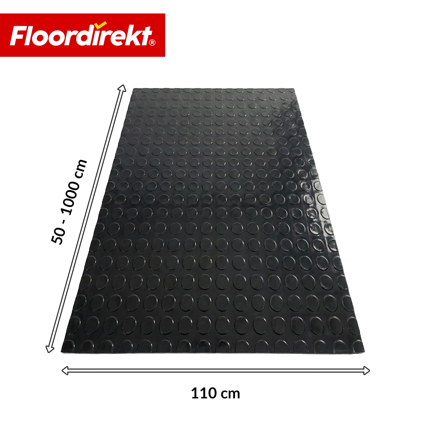 PVC-Bodenbelag | Coin Mirror | Coin-Optik Flachnoppen | Rutschfest & Pflegeleicht | Meterware / Zuschnitt nach Maß | 110 cm Breite