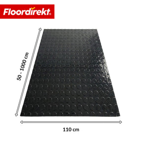 PVC-Bodenbelag | Coin Mirror | Coin-Optik Flachnoppen | Rutschfest & Pflegeleicht | Meterware / Zuschnitt nach Maß | 110 cm Breite
