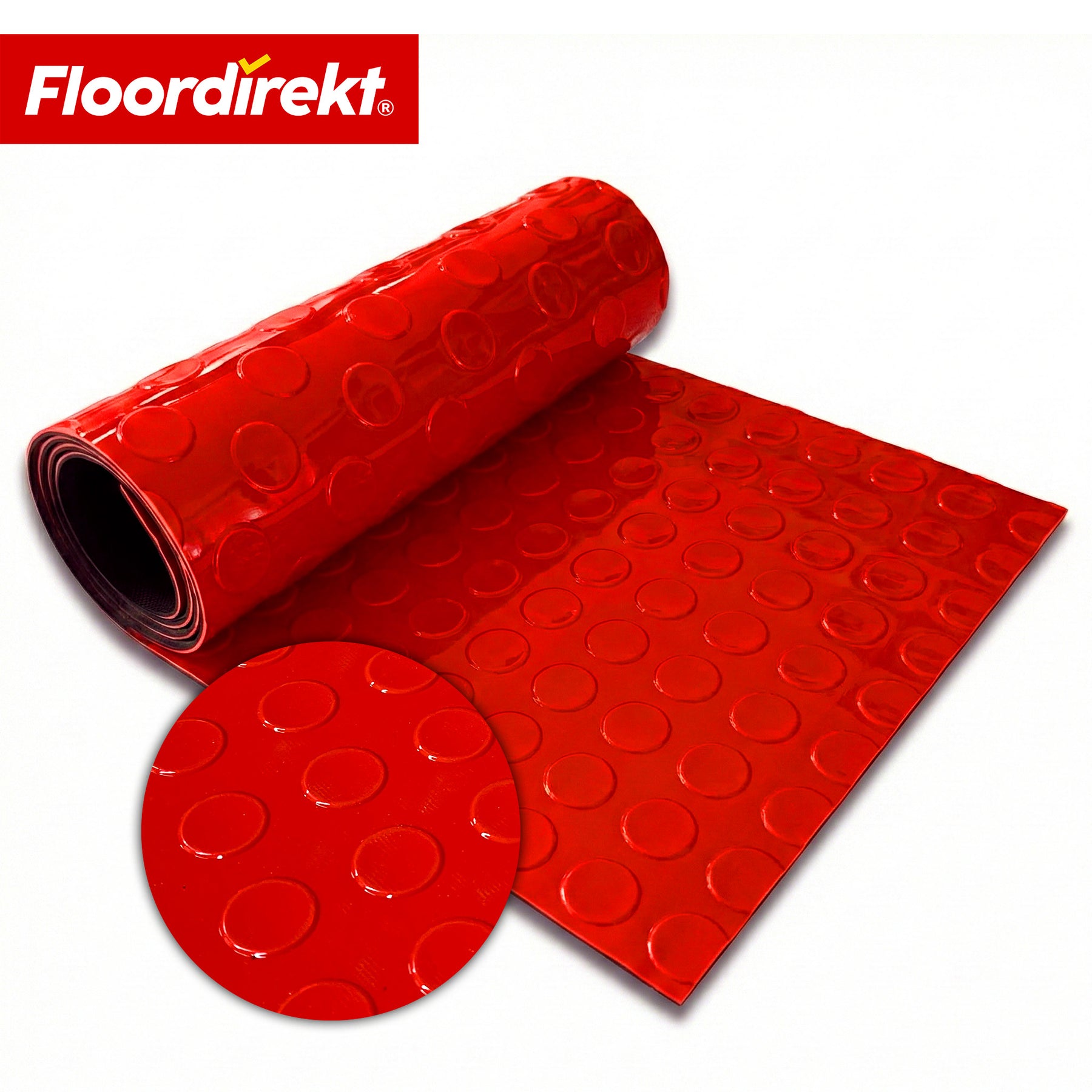 PVC-Bodenbelag | Coin Mirror | Coin-Optik Flachnoppen | Rutschfest & Pflegeleicht | Meterware / Zuschnitt nach Maß | 110 cm Breite
