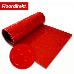 PVC-Bodenbelag | Coin Mirror | Coin-Optik Flachnoppen | Rutschfest & Pflegeleicht | Meterware / Zuschnitt nach Maß | 110 cm Breite