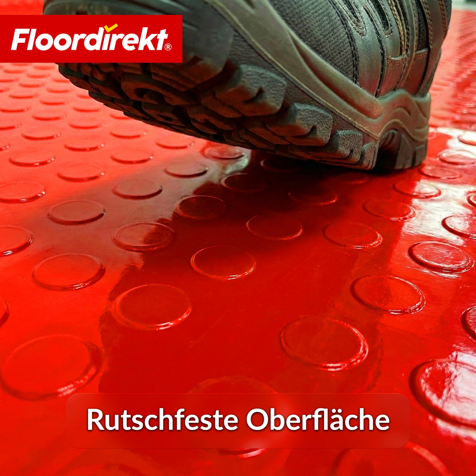 PVC-Bodenbelag | Coin Mirror | Coin-Optik Flachnoppen | Rutschfest & Pflegeleicht | Meterware / Zuschnitt nach Maß | 110 cm Breite