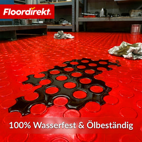 PVC-Bodenbelag | Coin Mirror | Coin-Optik Flachnoppen | Rutschfest & Pflegeleicht | Meterware / Zuschnitt nach Maß | 110 cm Breite