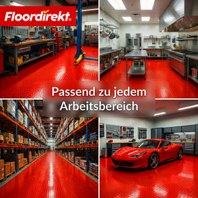 PVC-Bodenbelag | Coin Mirror | Coin-Optik Flachnoppen | Rutschfest & Pflegeleicht | Meterware / Zuschnitt nach Maß | 110 cm Breite